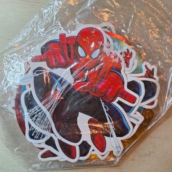 Spider Man Birthday Party Bundle Kit Cup Cake Topper Balloon Streamers Spidey - Picture 4 of 8